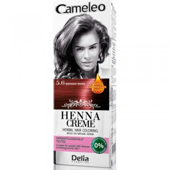 Травяная краска для волос  Delia Cosmetics Cameleo на основе хны тон 5.6 Махагон 75 мл