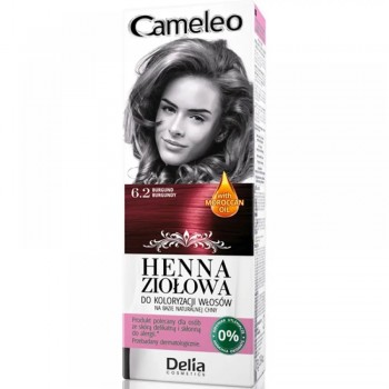 Заказать Трав’яна фарба для волосся на основі хни Delia Cosmetics Cameleo тон 6.2 Бургунд 75 мл недорого