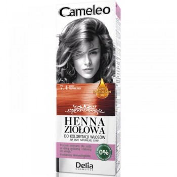 Заказать Травяная краска для волос  Delia Cosmetics Cameleo на основе хны тон 7.4 Рыжий 75 мл недорого