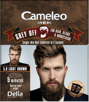 Заказать Фарба Delia Cosmetics GREY OFF для волосся, бороди та вусів тон 5.0 світлий каштан - 2х15 мл недорого
