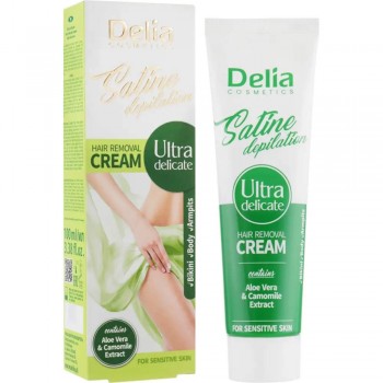 Заказать Ультраніжний крем для депіляції ніг тіла області бікіні Delia Cosmetics Satine Depilation 100 мл недорого