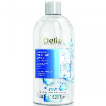 Заказать Міцелярна вода Delia Cosmetics зволожуюча з гіалуроновою кислотою Delia Cosmetics 500 мл недорого