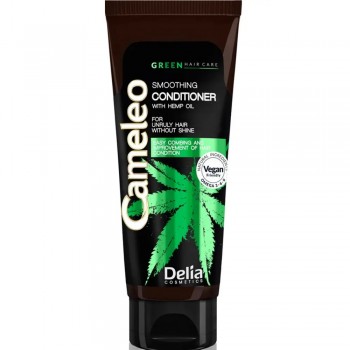 Заказать Кондиционер для непослушных волос Delia Cosmetics Cameleo Green с конопляным маслом разглаживающий 200 мл недорого