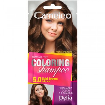 Заказать Шампунь відтінюючий Delia Cosmetics Cameleo без аміаку тон 5.0 Світлий каштан 40 мл недорого