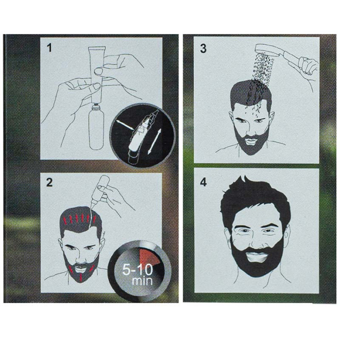 Крем-краска для мужчин Delia Cosmetics Cameleo Men для волос бороды и усов тон 1.0 Черная 30 мл