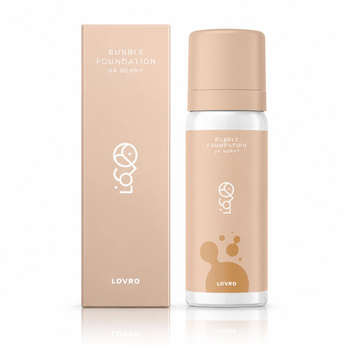 Тональная основа LOVRO Bubble с воздушной текстурой и сияющим финишем, 01 Ivory, 50 мл