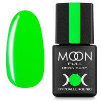 Неонова база для нігтів Moon Full Neon Rubber Base №03 світло-зелена 8 мл