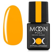 Неонова база для нігтів Moon Full Neon Rubber Base №04 яскраво жовтогоряча 8мл