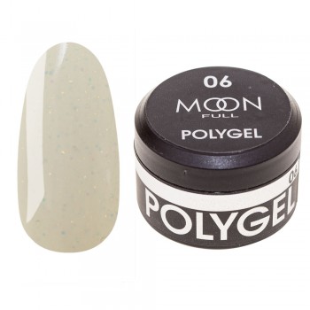 Заказать Полигель для наращивания ногтей Moon Full Poly Gel №06 Молочный с шиммером 15 мл недорого