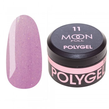 Заказать Полігель для нарощування нігтів Moon Full Poly Gel №11 Легкий рожевий з шимером 15 мл недорого