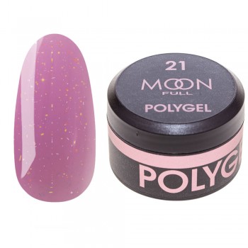 Заказать Полигель для наращивания ногтей Moon Full Poly Gel №21 Розовая Барби с шиммером 15 мл недорого