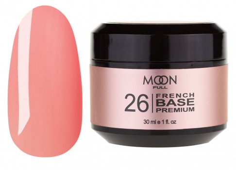 Заказать База для нігтів Moon Full Base French Premium №26 рожевий темний 30 мл недорого