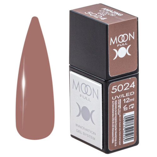 Гель-лак Moon Full Amazing Color Gel polish № 5024, 12 мл