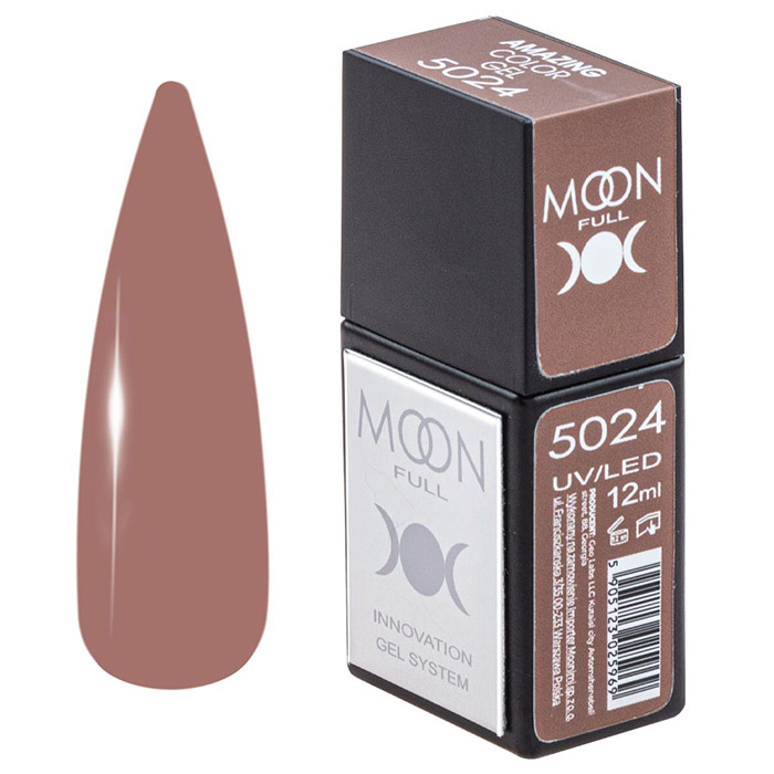 Гель-лак Moon Full Amazing Color Gel polish 12 мл № 5024, 5905123025969