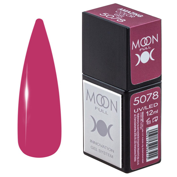 Гель-лак Moon Full Amazing Color Gel polish 12 мл № 5078, 5905123026508