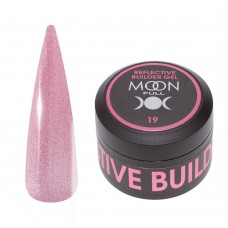 Гель для нарощування нігтів Moon Full Reflective Builder Gel з шимером світловідбиваючий №19, 30 мл