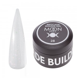 Моделирующий гель Moon Full Brocade Builder Gel с поталью №28, 30 мл