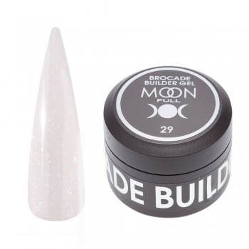 Заказать Гель для нарощування нігтів Moon Full Brocade Builder Gel з поталлю №29, 30 мл недорого