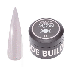 Гель для нарощування нігтів Moon Full Brocade Builder Gel з поталлю №31, 30 мл