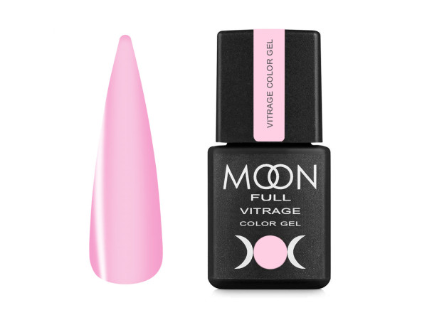 Гель лак Moon Full Vitrage Collor Gel №01 розовый туман, 8 мл