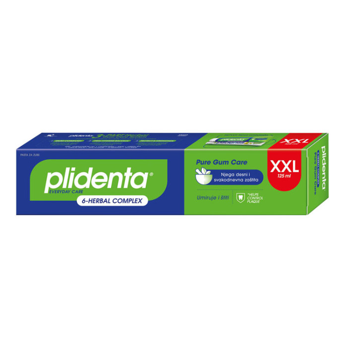 Зубная паста PLIDENTA 6-HERBAL COMPLEX Поддержка здоровья десен, 125 мл