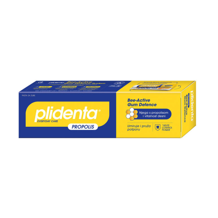 Зубная паста PLIDENTA PROPOLIS BEE-ACTIVE Для защиты десен с прополисом, 75 мл