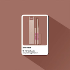 Стойкий гелевый карандаш для контура губ POPPY HEAD Lockwear, 01 Hero Shade