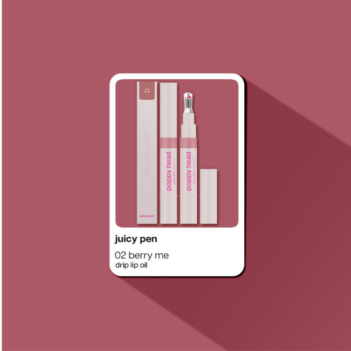 Олія для губ POPPY HEAD Juicy Pen Drip, 02 Berry Me, 5903843265139