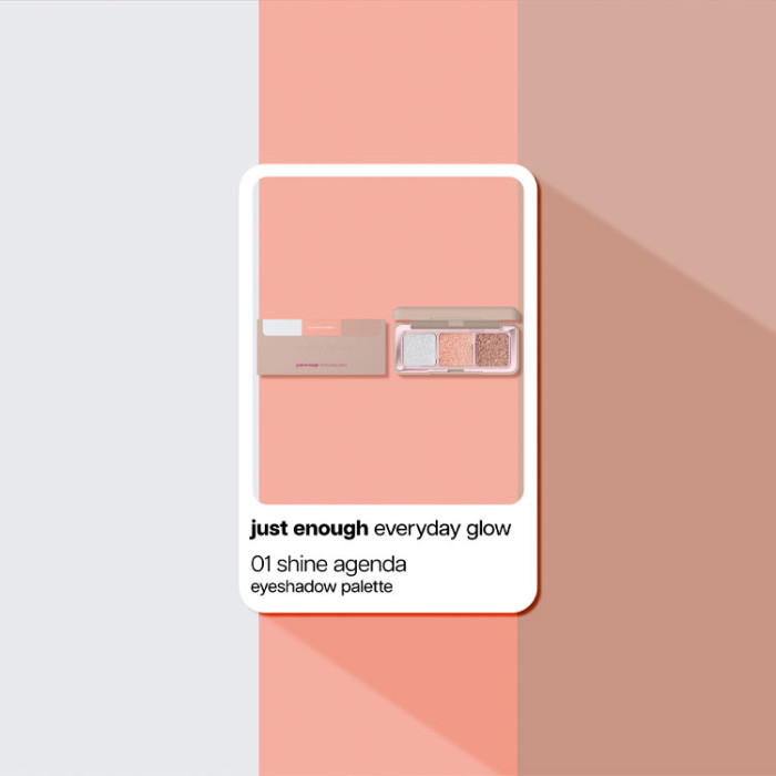 Палетка сяючих тіней для повік POPPY HEAD Just Enough Everyday Glow, 01 Shine Agenda, 5903843265511