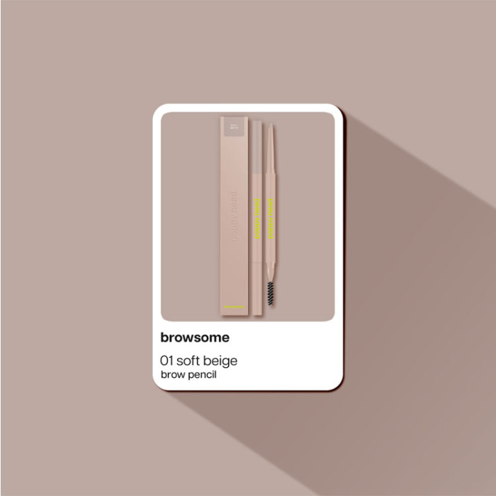 Олівець для брів POPPY HEAD Browsome, 01 Soft Taupe, 5903843265634