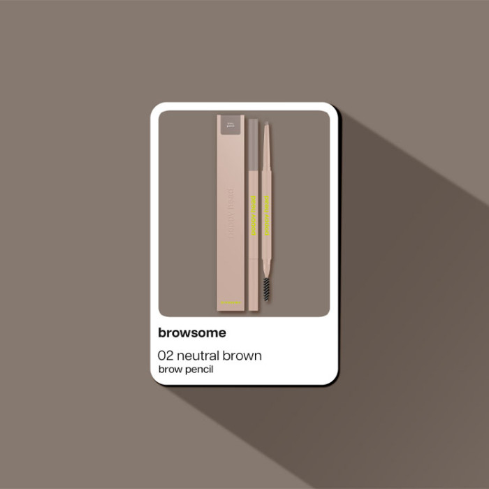 Олівець для брів POPPY HEAD Browsome, 02 Neutral Brown, 5903843265641