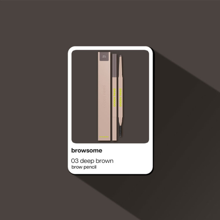 Олівець для брів POPPY HEAD Browsome, 03 Deep Brown, 5903843265658