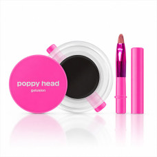 Гелева підводка для очей із пензликом POPPY HEAD Gelusion, 01 Darkspell, 5 г