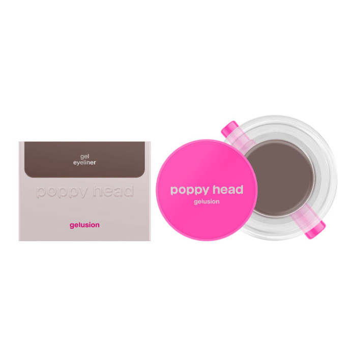 Гелева підводка для очей із пензликом POPPY HEAD Gelusion, 02 Cafusion, 5 г, 5903843265771