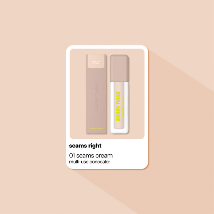 Консилер для зони під очима POPPY HEAD Seams Right, 01 Cream, 5906448730347