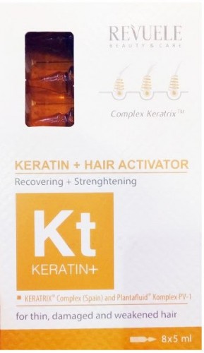 Ампулы для волос REVUELE KERATIN+ Активатор восстановления 8*5 мл (5060565101180)