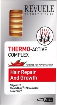 Заказать Ампули REVUELE ТЕРМОАКТИВНИЙ КОМПЛЕКС для відновлення та росту волосся 8*5 мл недорого