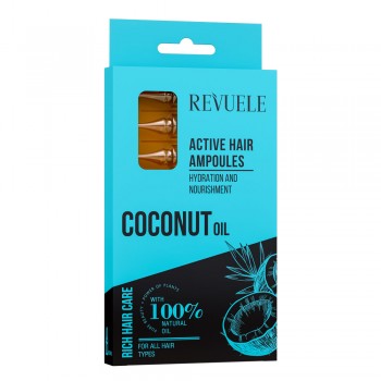 Заказать Активные ампулы для волос REVUELE HAIR CARE с кокосовым маслом 8x5мл недорого