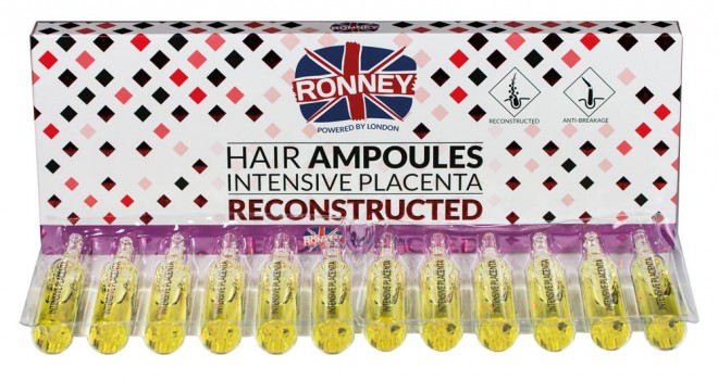 Заказать Ампули проти випаденіння волосся RONNEY Hair Ampoules Intensive Placenta Reconstructed (12x10 мл) недорого