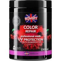 Маска Захист Кольору для пофарбованого волосся RONNEY COLOR REPAIR CHERRY з UV фільтром 1000 мл