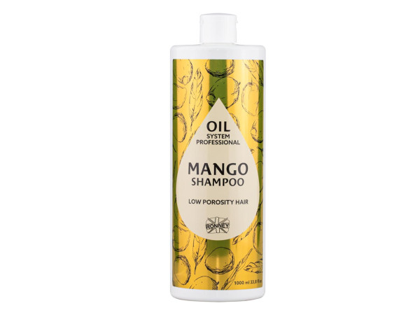 Шампунь для волос с низкой пористостью Ronney Professional Oil System Mango, 1000 мл
