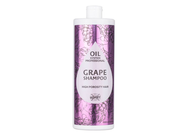Шампунь для пористых волос Ronney Professional Oil System Grape, 1000 мл