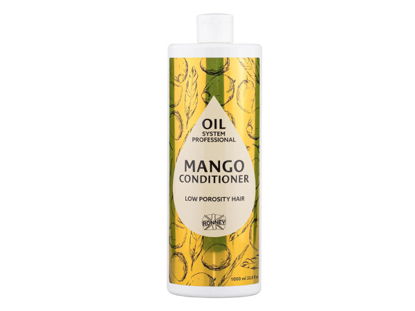 Кондиционер для волос с низкой пористостью Ronney Professional Oil System Mango, 1000 мл
