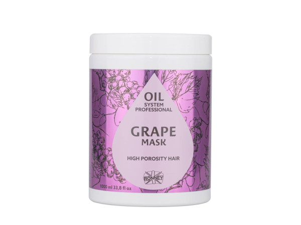 Маска для пористых волос Ronney Professional Oil System Grape, 1000 мл