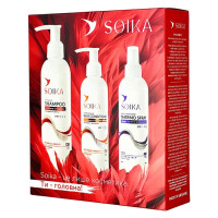 Набор косметики для волос SOIKA "Глубокая очистка и защита" 3В1 Red Глянец