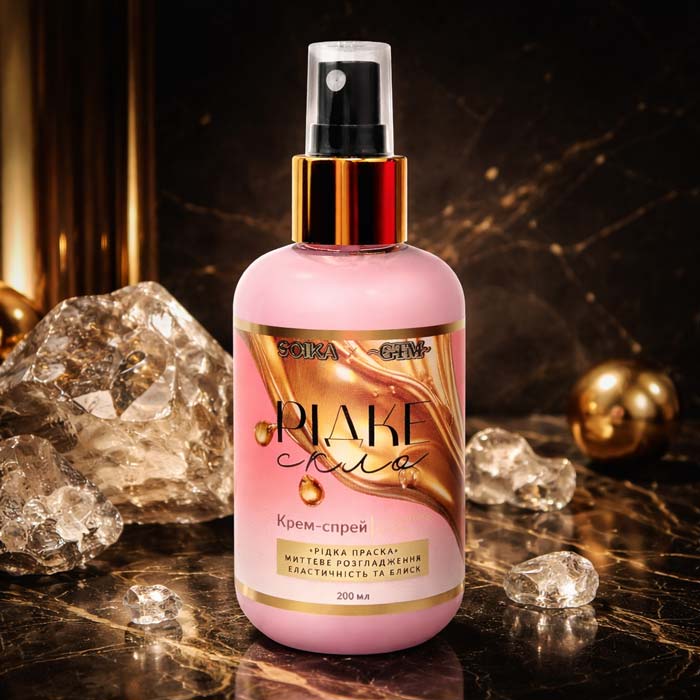 Крем-спрей для волосся Soika Рідка праска Миттєве розгладження, еластичність та блиск, 200 мл, 4820238721517