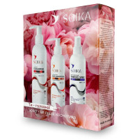Набор косметики для волос SOIKA "Глубокая очистка и защита" 3В1 Упаковка Цветы