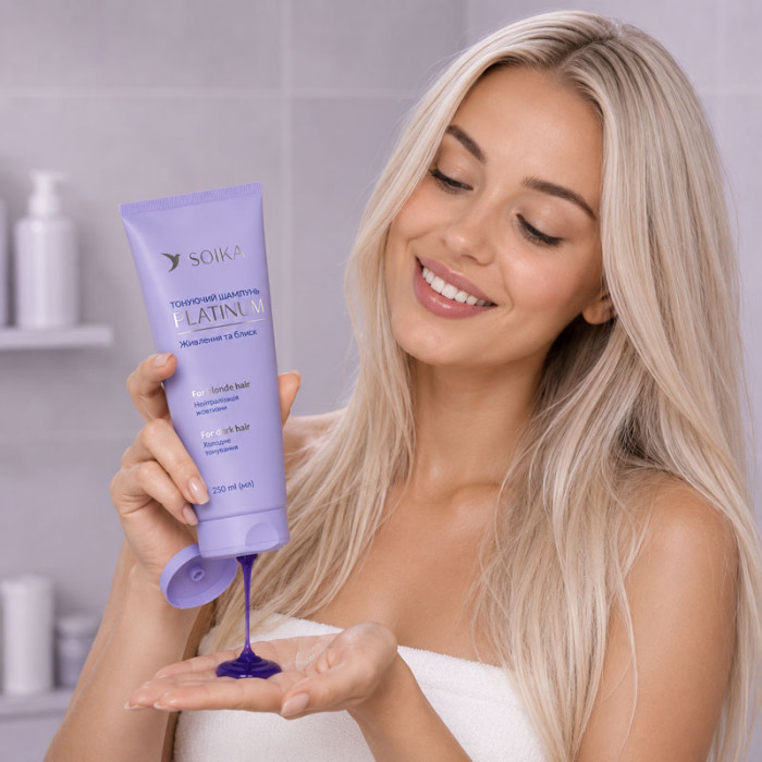 Шампунь тонуючий SOIKA PLATINUM Живлення та блиск, 250 мл, 4820258805327