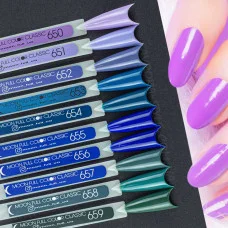 Гель-лак MOON FULL color Gel polish №657 полин темний 8 мл