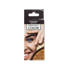 Крем-фарба для брів "PERMANENT COLOR" тон Світло-коричневий №7.24